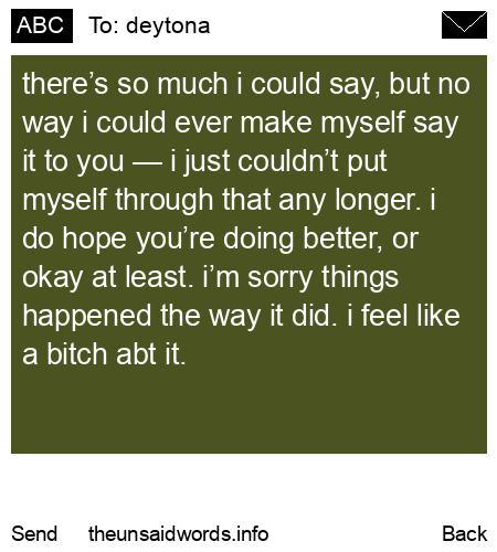 unsent message to deytona