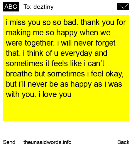 unsent message to deztiny