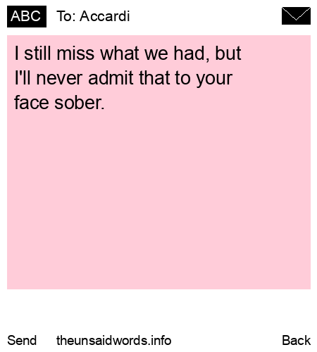 unsent message to Accardi