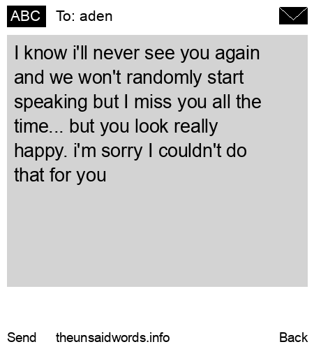 unsent message to aden