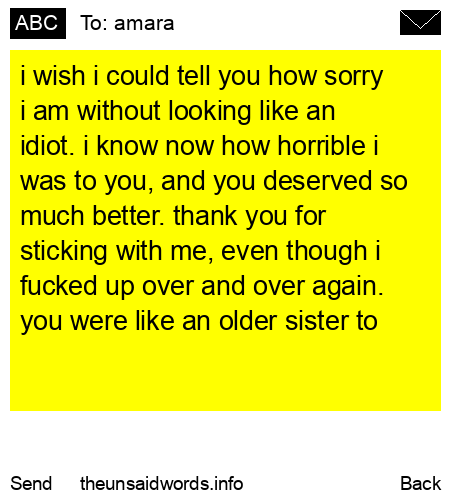 unsent message to amara