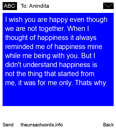 unsent message to Anindita