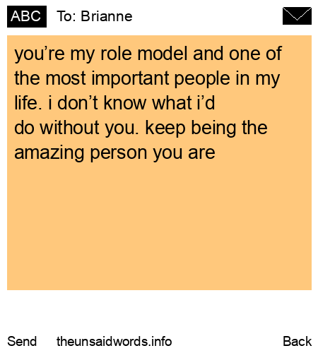 unsent message to Brianne