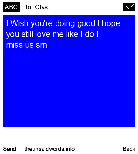 unsent message to Clys