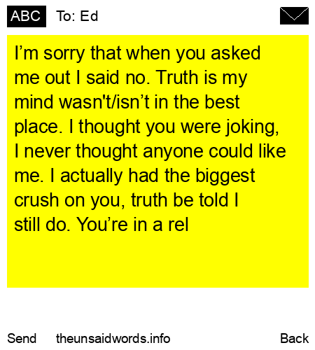 unsent message to Ed