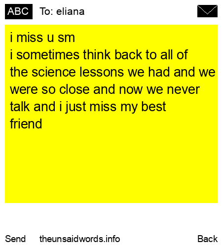 unsent message to eliana
