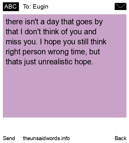 unsent message to Eugin