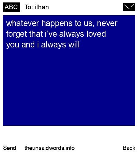 unsent message to ilhan