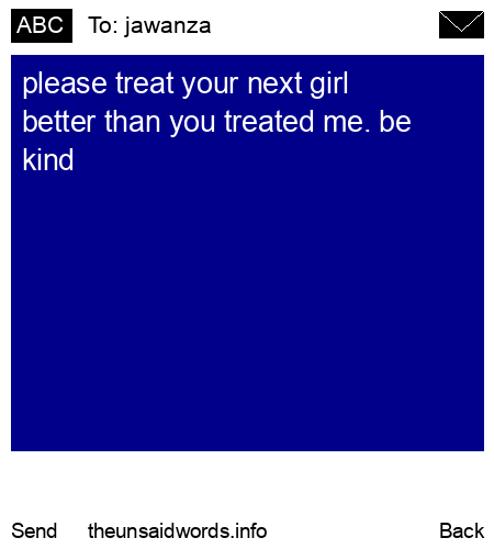 unsent message to jawanza