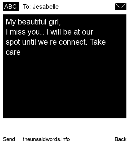 unsent message to Jesabelle 