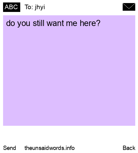 unsent message to jhyi