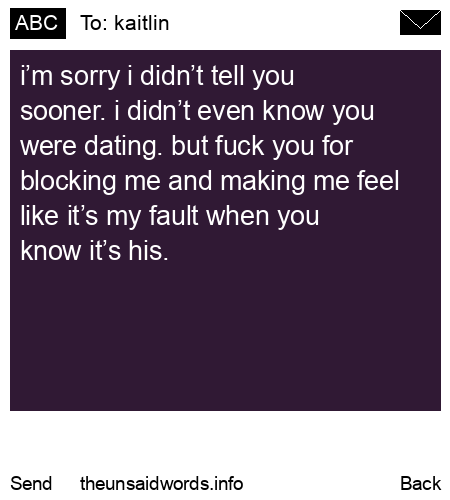 unsent message to kaitlin