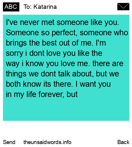 unsent message to Katarina