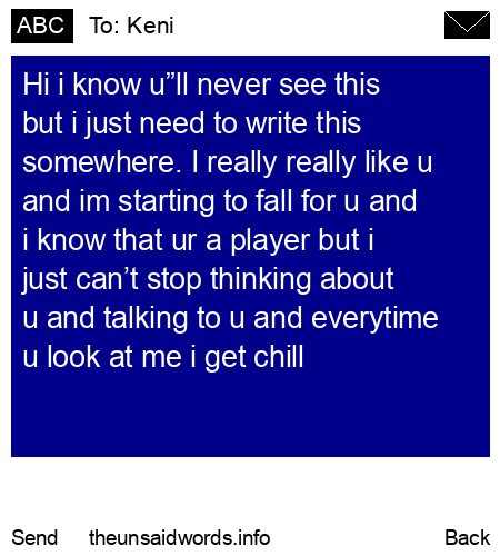 unsent message to Keni