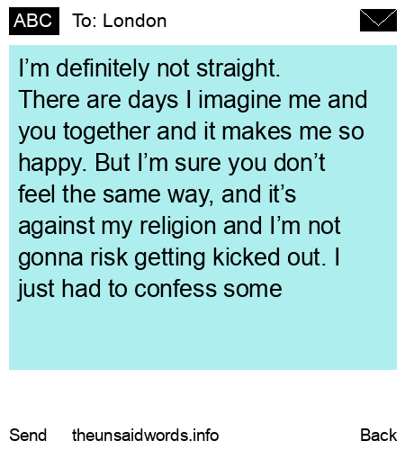 unsent message to London