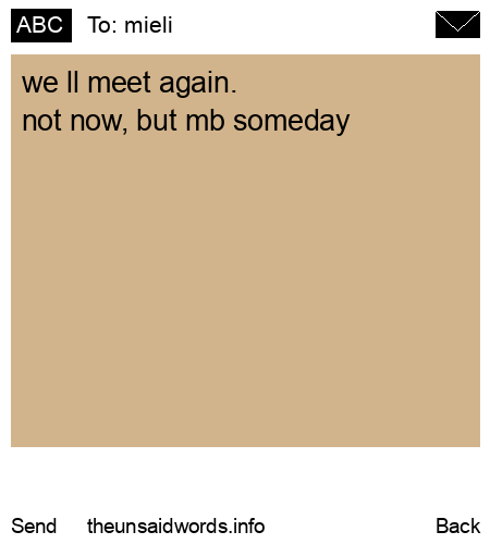 unsent message to mieli