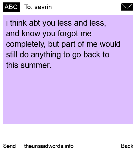 unsent message to sevrin