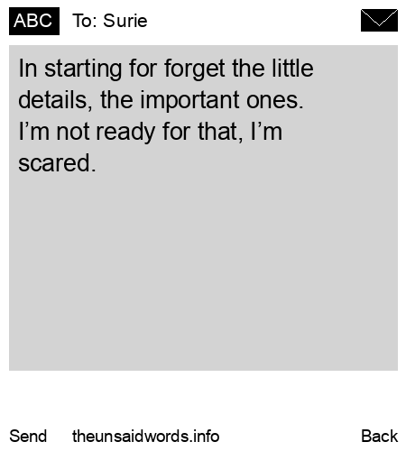 unsent message to Surie