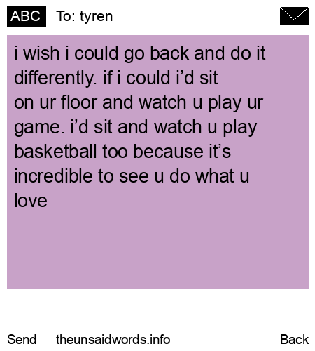 unsent message to tyren