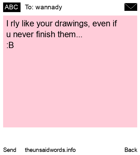 unsent message to wannady