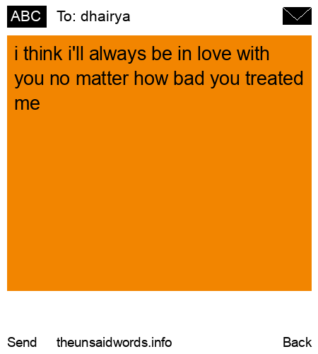 unsent message to dhairya