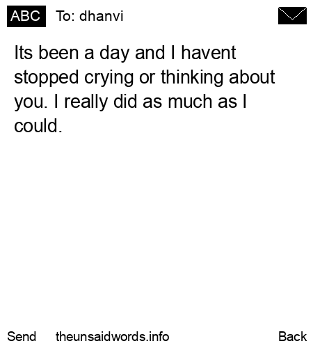 unsent message to dhanvi