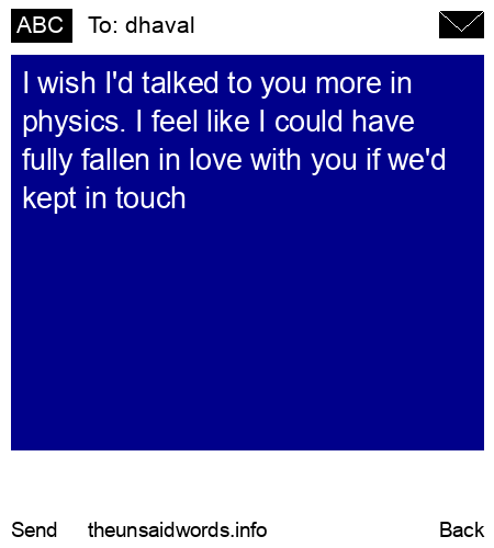 unsent message to dhaval