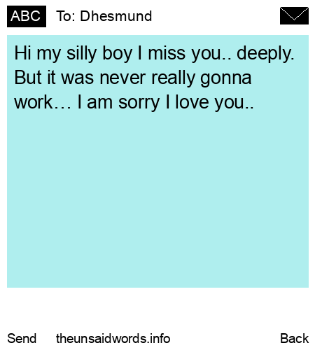 unsent message to Dhesmund