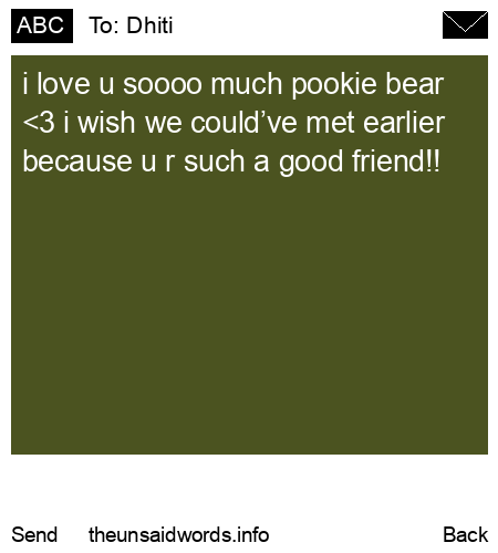 unsent message to Dhiti
