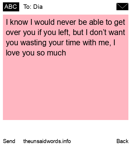 unsent message to Dia