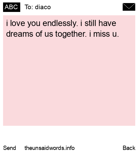 unsent message to diaco