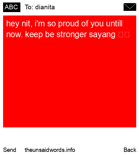 unsent message to dianita