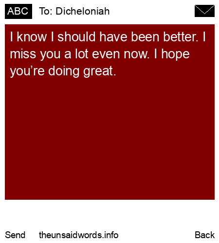 unsent message to Dicheloniah 