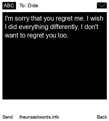 unsent message to Dide