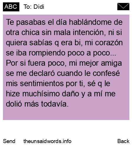 unsent message to Didi