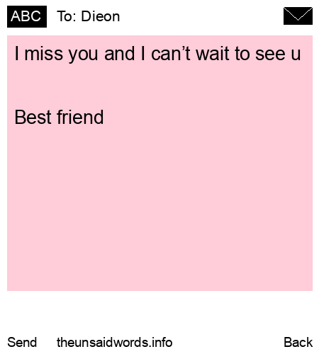 unsent message to Dieon 