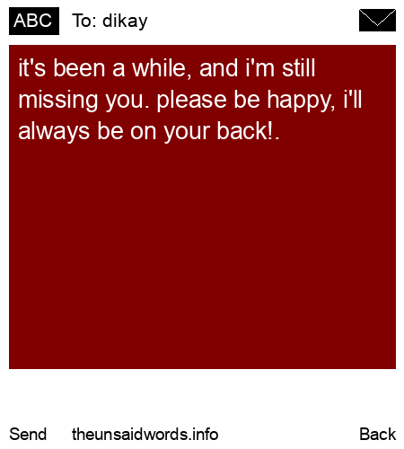 unsent message to dikay