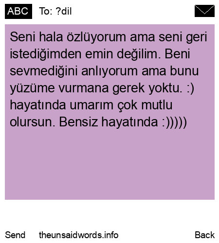 unsent message to ?dil