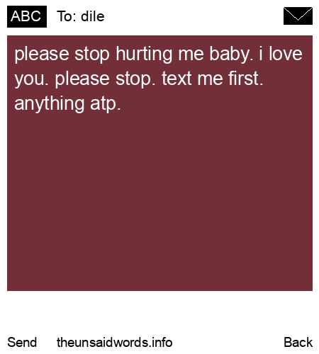 unsent message to dile