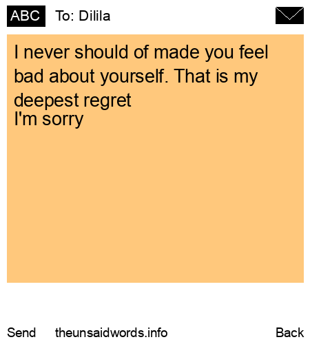 unsent message to Dilila