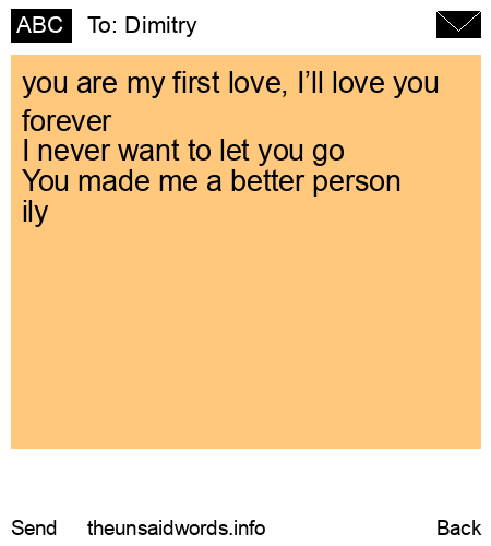 unsent message to Dimitry