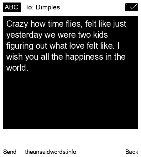 unsent message to Dimples