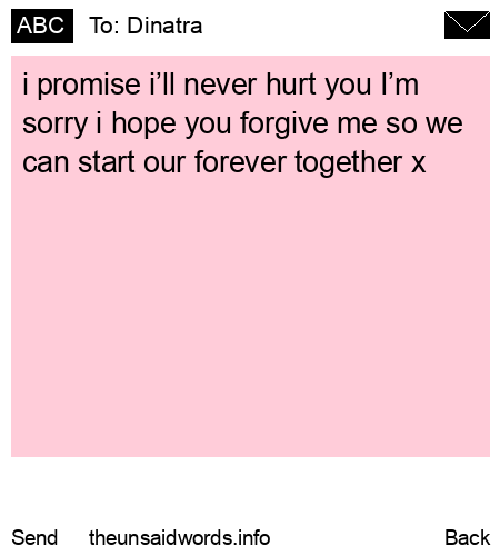 unsent message to Dinatra