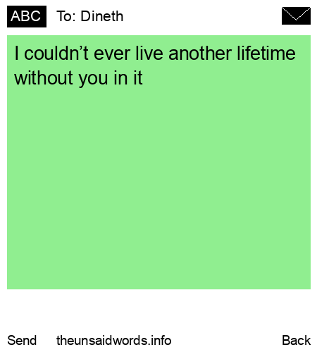 unsent message to Dineth