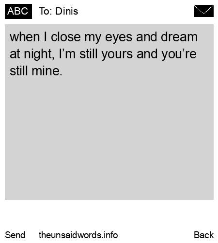 unsent message to Dinis