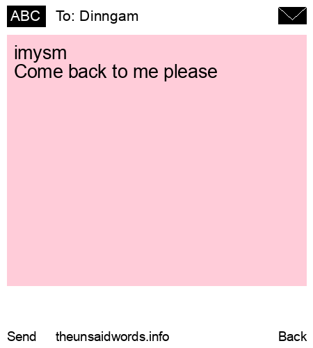 unsent message to Dinngam 