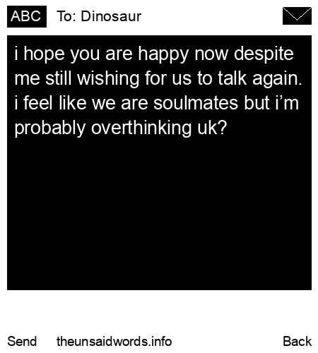 unsent message to Dinosaur