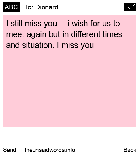 unsent message to Dionard