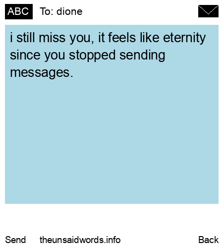 unsent message to dione