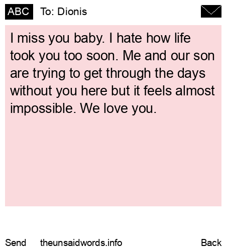 unsent message to Dionis
